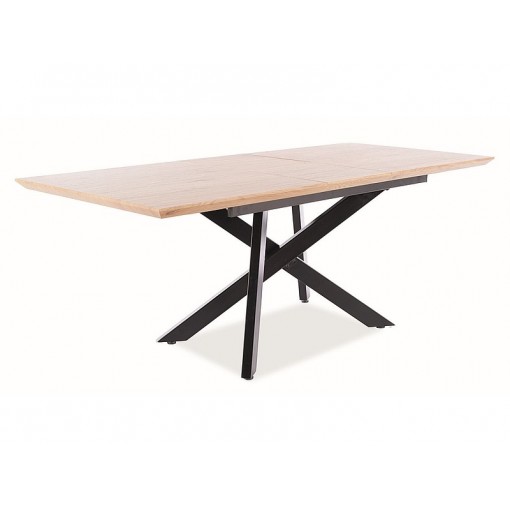 Stół CAPITOL dąb/czarny rozkładany 160(200)x90cm