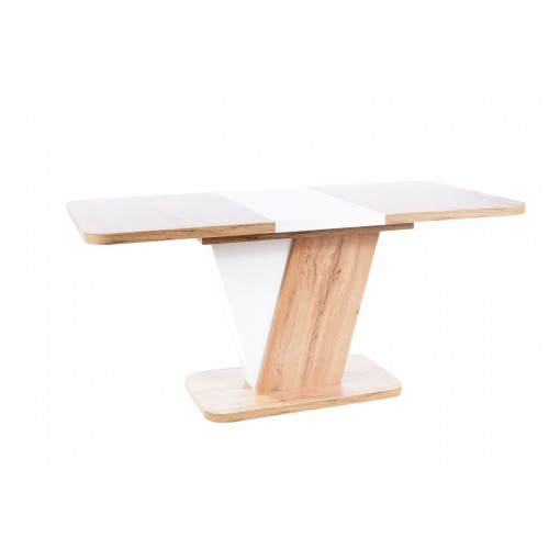 Stół CROCUS dąb wotan/biały rozkładany 120(160)x80cm