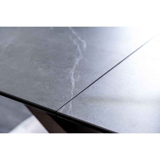 Stół DOLCE CERAMIC szary marmur/orzech rozkładany 180(240)x95cm