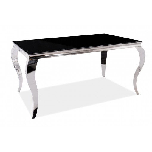 Stół PRINCE czarny/chrom 150x90cm