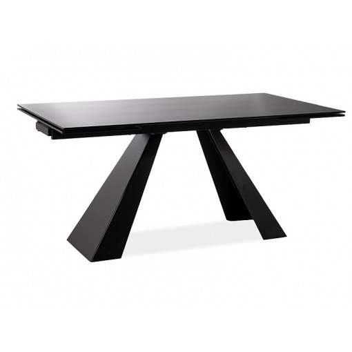 Stół SALVADORE czarny rozkładany 120(180)x80cm