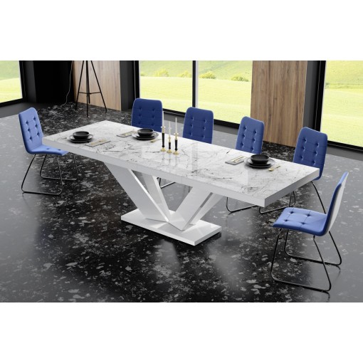 Stół VIVA 2 MARMUR rozkładany 160(256)x89cm