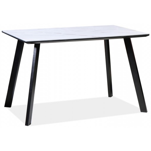 Stół SAMUEL biały mat/czarny mat 120x80cm