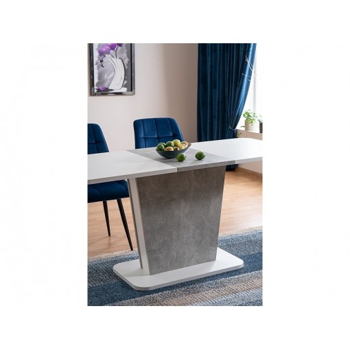 Stół CALIPSO biały/dąb wotan biały/beton rozkładany 110(145)x68,6cm