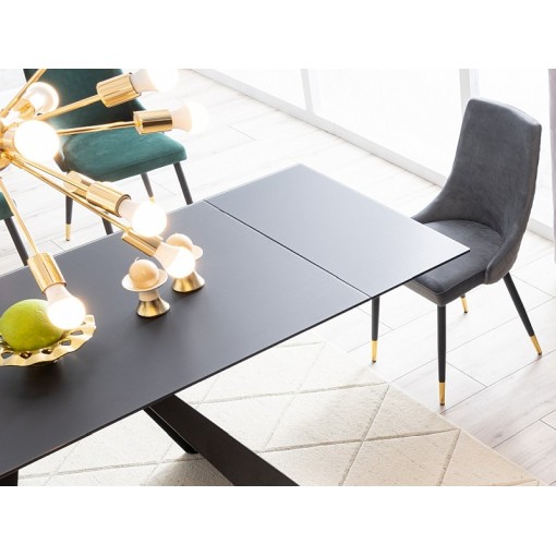 Stół SALVADORE czarny mat rozkładany 160(240)x90cm